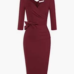 Merlot semi formal dress midi length